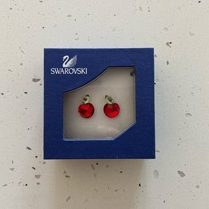 (Sold) Swarovski Red Apple Earrings